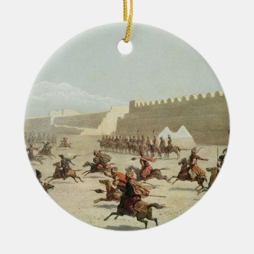 Kurdish and Tatar Warriors at Sadar Abbat Armenia Ceramic Ornament