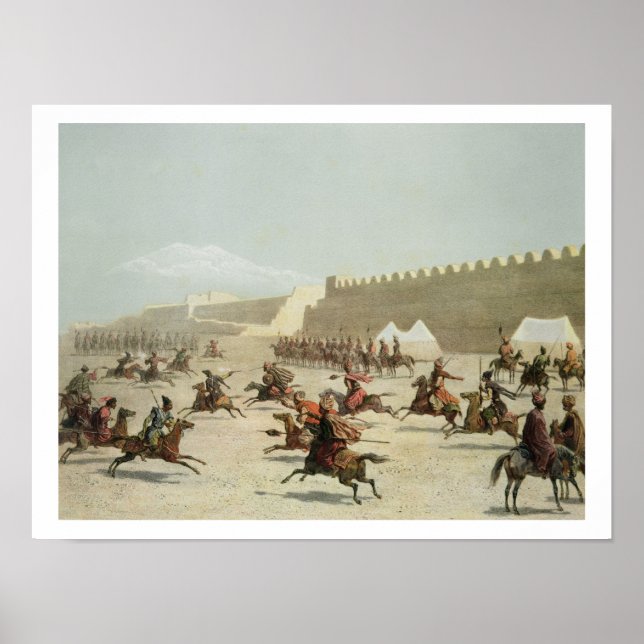 Kurdish and Tatar Warriors at Sadar Abbat, Armenia Poster (Front)