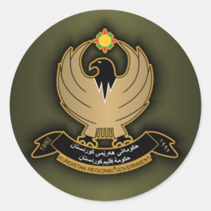 Kurdish Coat of Arms Classic Round Sticker