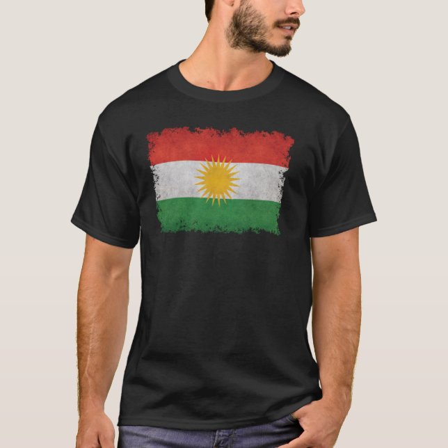 Kurdish Flag of Kurdistan T-Shirt (Front)