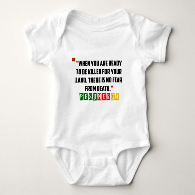 Kurdish Peshmerga Bravery Baby Bodysuit (Front)
