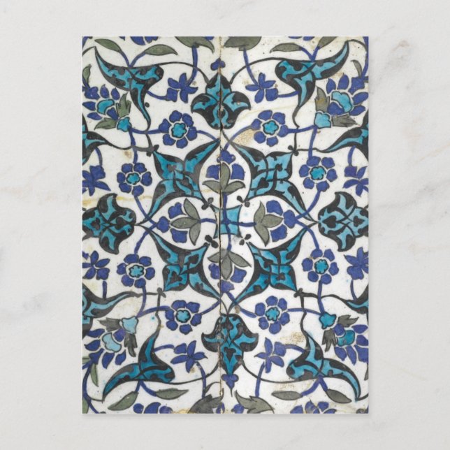 Kurdish pottery tile, Syria, circa 17th century Postcard (Front)