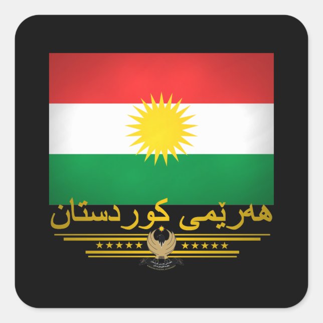 "Kurdish Pride 2" Square Sticker (Front)