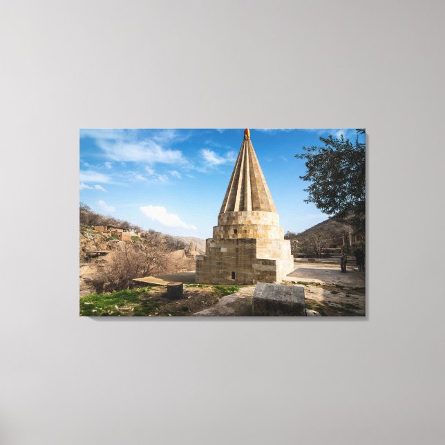 Kurdish Temple Building Canvas Print (Front)