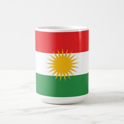 Kurdistan ethnic flag coffee mug