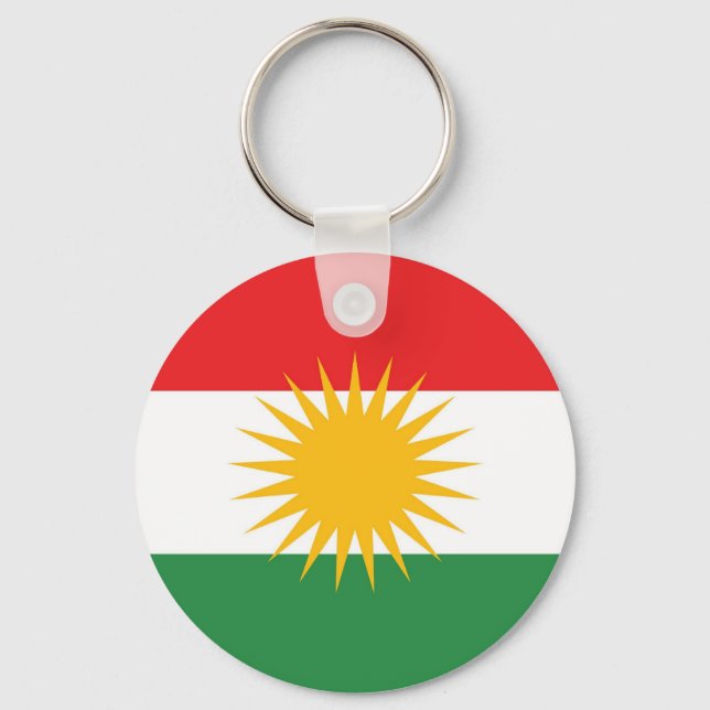 Kurdistan ethnic flag keychain (Front)