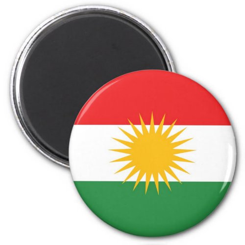 Kurdistan ethnic flag magnet
