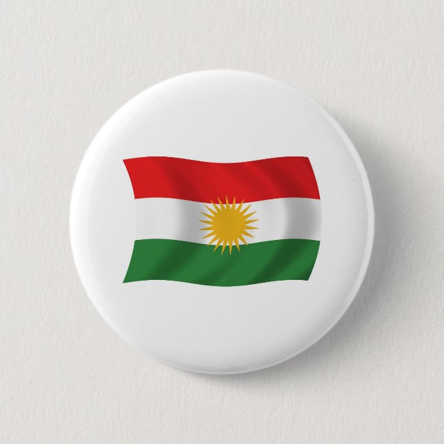 Kurdistan Flag Button (Front)