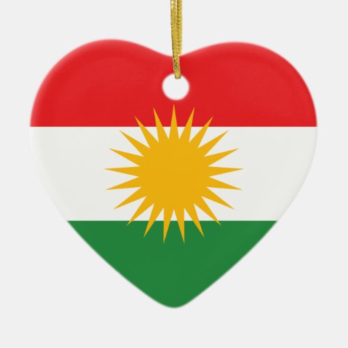 Kurdistan Flag Ceramic Ornament