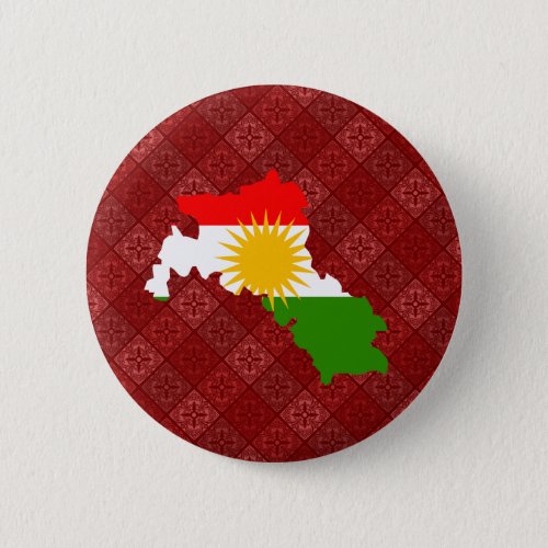 Kurdistan Flag Map full size Button