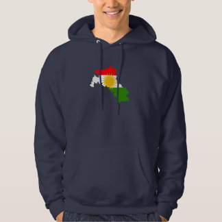 Kurdistan flag map hoodie