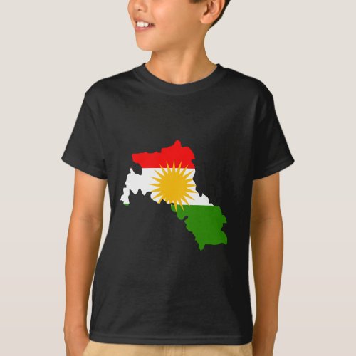 Kurdistan flag map T_Shirt