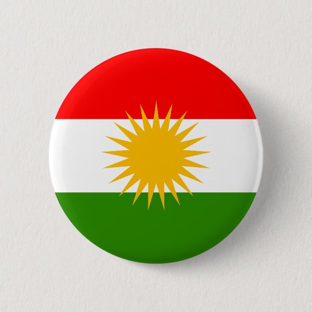 Kurdistan Flag Pinback Button (Front)