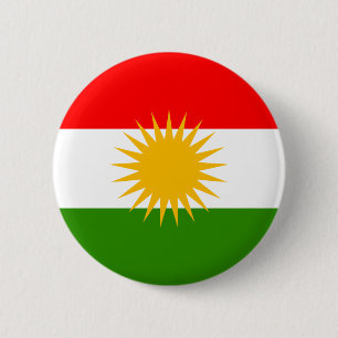 Kurdistan Flag Pinback Button