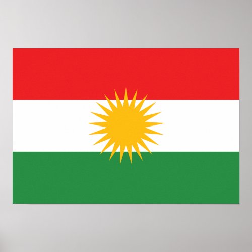 Kurdistan Flag Poster