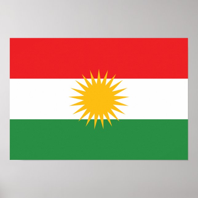 Kurdistan Flag Poster (Front)