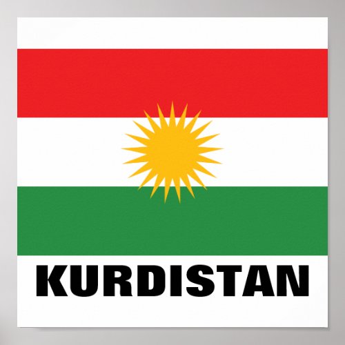 Kurdistan Flag Poster