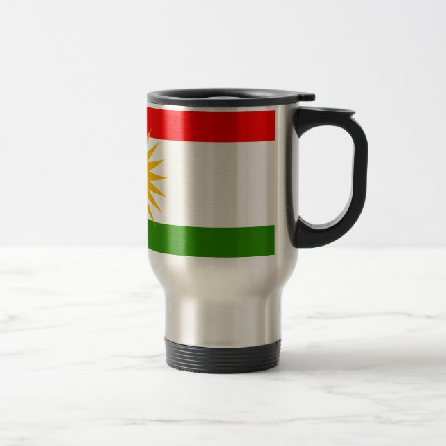 Kurdistan Flag Travel Mug (Right)