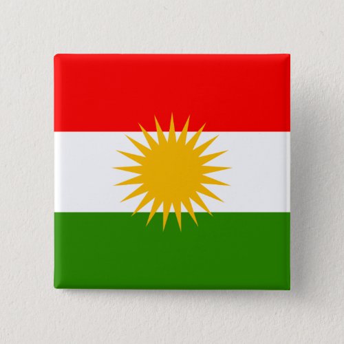 Kurdistan High quality Flag Pinback Button