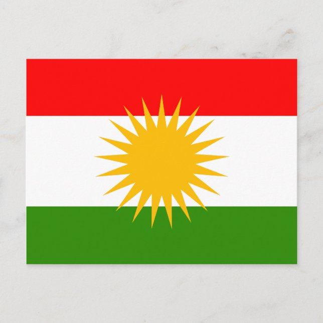 Kurdistan High quality Flag Postcard (Front)