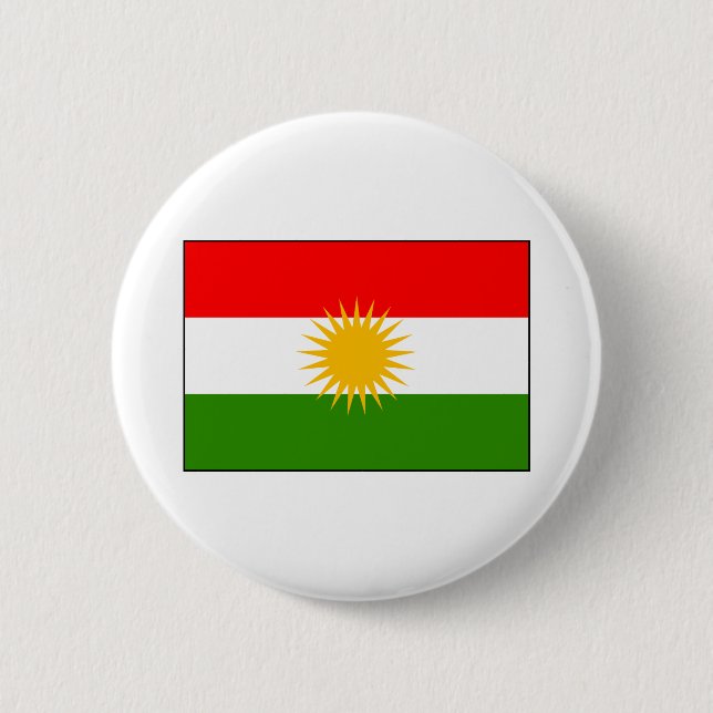 Kurdistan Iraq Flag Button (Front)