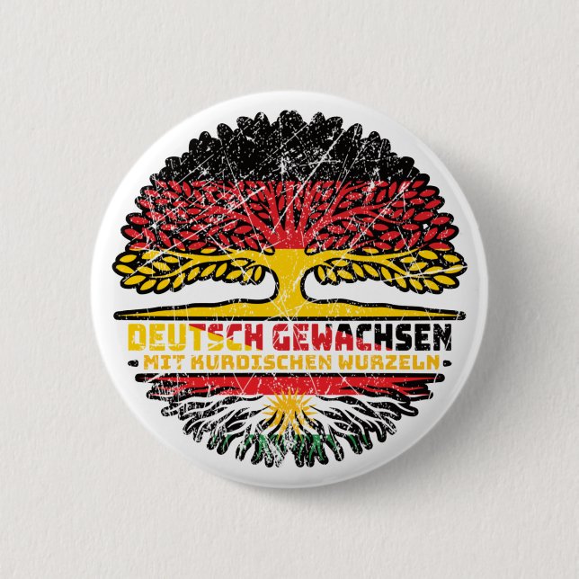 Kurdistan Kurdish Deutsch Deutschland Baum Wurzel Button (Front)
