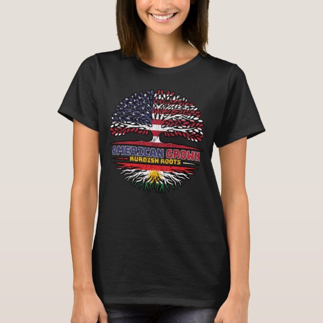 Kurdistan Kurdish US American USA United States Tr T-Shirt (Front)