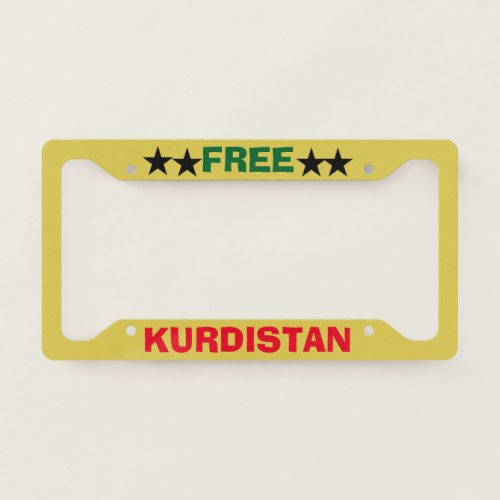 Kurdistan License Plate Frame