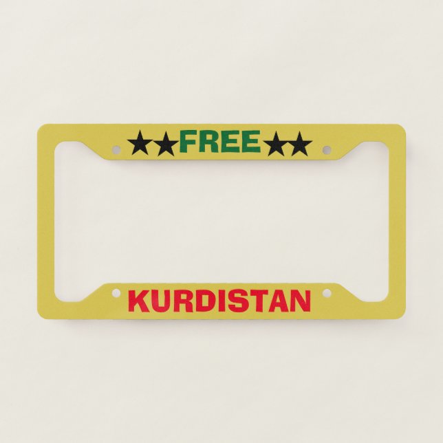 Kurdistan License Plate Frame (Front)