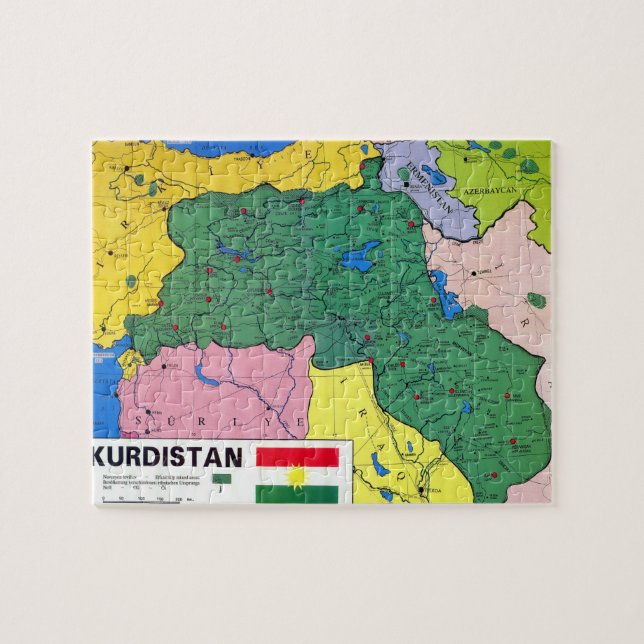 KURDISTAN MAP Puzzle Exclusive (Horizontal)