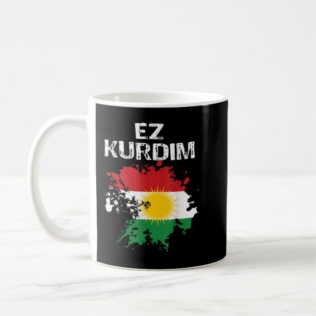 Kurdistan Newroz Kurdi Flag Her Biji Kurdis Coffee Mug (Left)