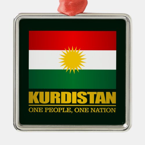 Kurdistan One People One Nation Metal Ornament