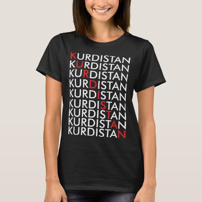 Kurdistan Retro Kurden Erbil in Iraq T-Shirt (Front)