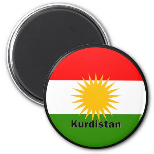 Kurdistan Roundel quality Flag Magnet