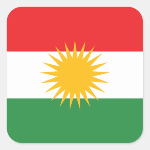 kurdistan square sticker