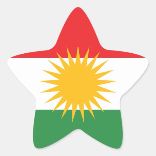 kurdistan star sticker