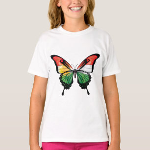 Kurdistan Swallowtail Butterfly Flag T-Shirt