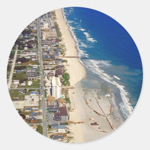Kure Beach North Carolina Classic Round Sticker