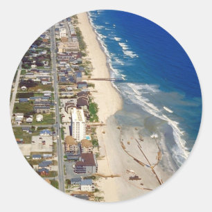 Kure Beach North Carolina Classic Round Sticker