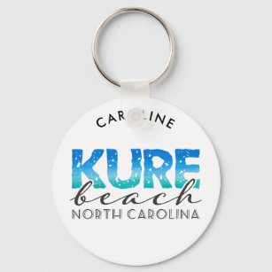 Kure Beach North Carolina Name Distressed Keychain