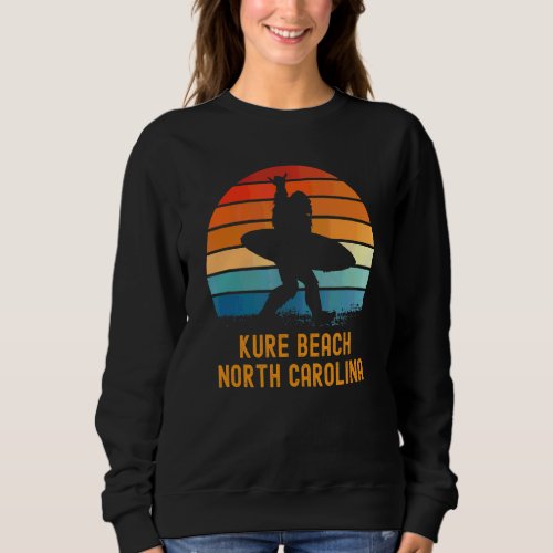 Kure Beach  North Carolina Sasquatch Souvenir Sweatshirt