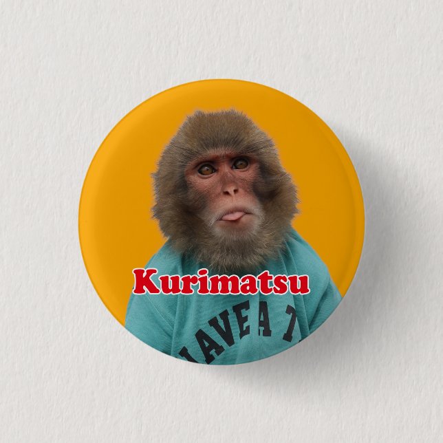 Kurimatsu pinBack button.くり松の缶バッジ Button (Front)