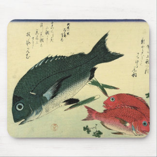 Kurodai & Akadai - Hiroshige's Japanese Fish Print Mouse Pad