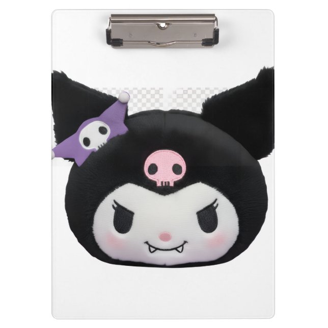 Kuromi and My Melody plushie clipboard (Front)