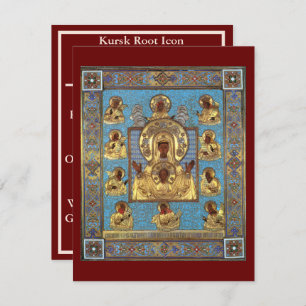 Kursk Root icon of the Mother of God prayer card