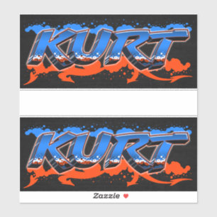 Kurt First Name Name Graffiti Sticker Decal