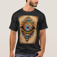 Kurt Geiger Inspired Evil Eye Tattoo Style T-Shirt