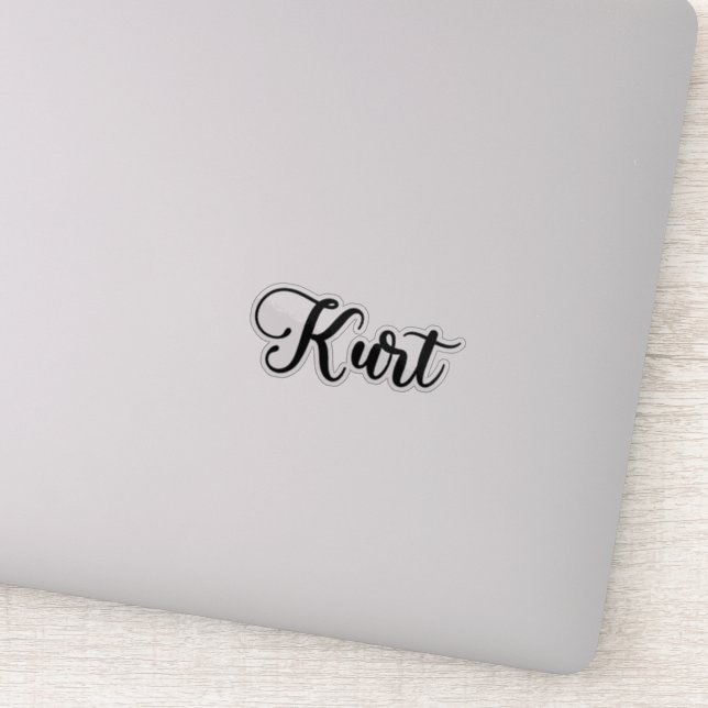 Kurt Name - Handwritten Calligraphy Sticker (Detail)