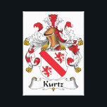 Kurtz Family Crest Canvas Print<br><div class="desc">Kurtz Coat of Arms</div>