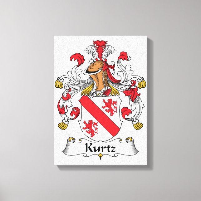 Kurtz Family Crest Canvas Print (Front)